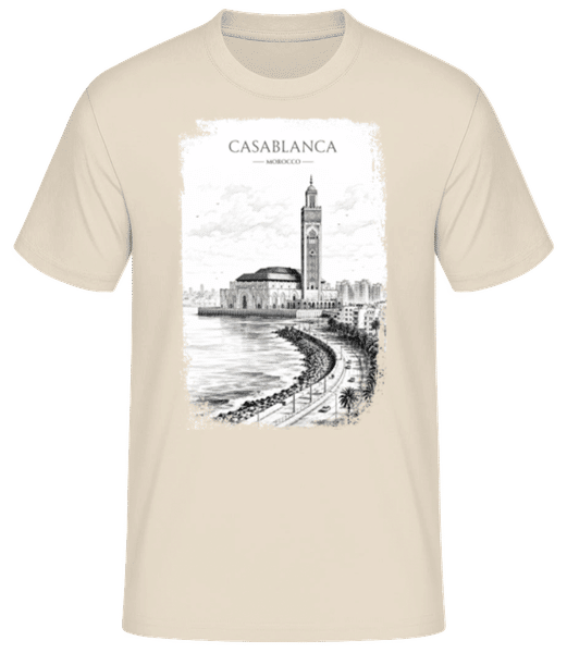 Vorschau: Casablanca Morocco - Männer T-Shirt B&C - Creme - Vorne