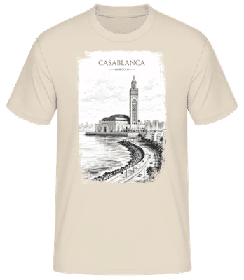 Casablanca Morocco - Männer T-Shirt B&C - Creme - Vorne