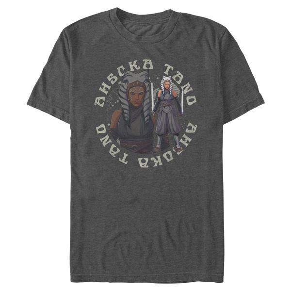 Aperçu: Star Wars - The Mandalorian - Ahsoka Tano - Homme T-shirt - Anthracite chiné - Devant