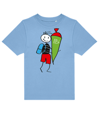 Child With Cornet Filled With Sweets - Kids B&C T-Shirt - Light blue - Front