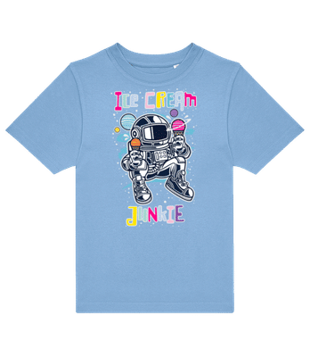 L'astronaute crème glacée - T-shirt enfants B&C - Bleu clair - Devant