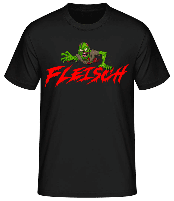 Vorschau: Zombie Fleisch - Männer Basic T-Shirt - Schwarz - Vorne
