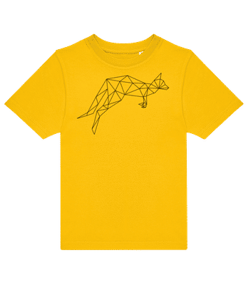 polygón Kangaroo - Detské tričko B&C - Žltá - Predné