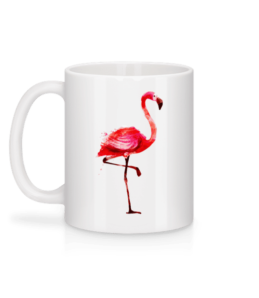 Aperçu: Flamingo - Mug en céramique blanc - Blanc - Derrière