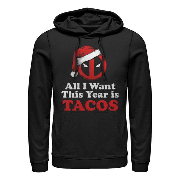 Aperçu: Marvel - Deadpool - Deadpool Pool For Tacos - Christmas - Unisex Sweat à capuche - Noir - Devant