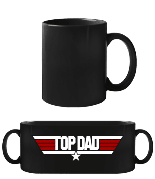 Vorschau: Top Dad - Schwarze Tasse - Schwarz - Vorne