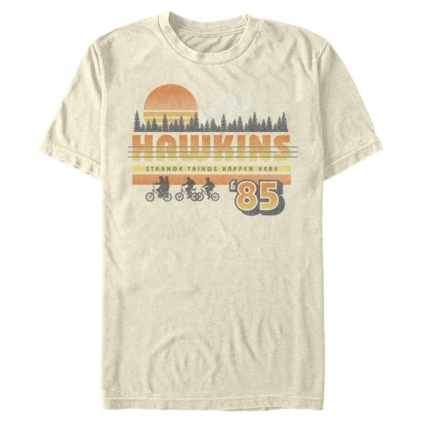 Aperçu: Netflix - Stranger Things - Hawkins Vintage Sunsnet - Homme T-shirt - Crème - Devant
