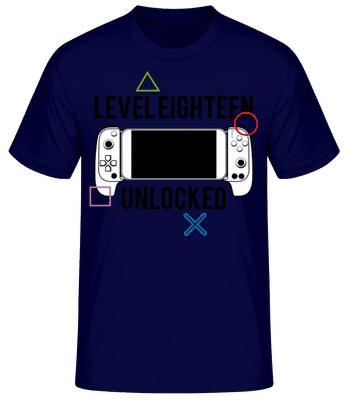 Level Eighteen Unlocked - T-shirt standard Homme - Bleu marine - Devant