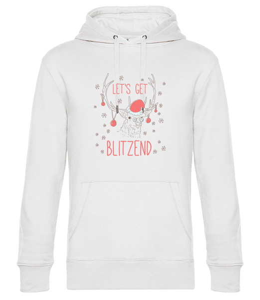 Aperçu: Get Blitzend - Sweat à capuche premium Unisexe - Blanc - Devant