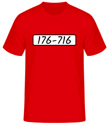 Les Rapetou 176-716 - T-shirt standard Homme - Rouge - Devant