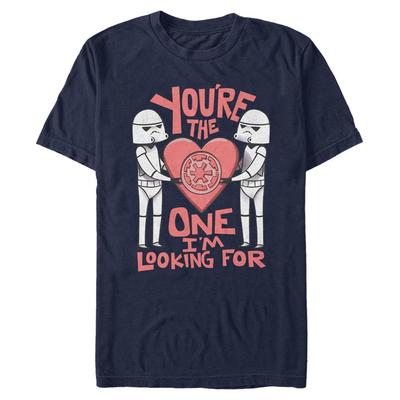 Star Wars - Stormtrooper Droid Looking For - Valentine's Day - Homme T-shirt - Bleu marine - Devant