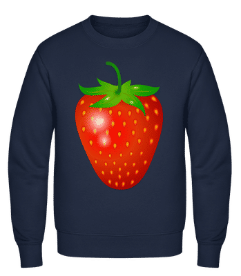 Erdbeere - Männer Pullover - Marine - Vorn