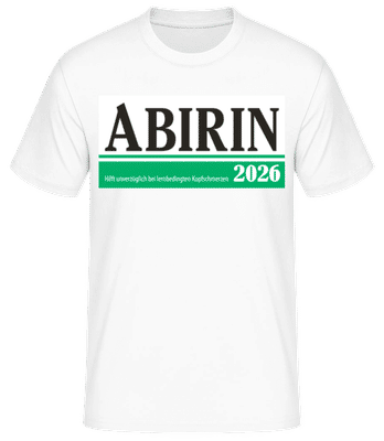 Abirin 2025 - Männer Basic T-Shirt - Weiß - Vorne
