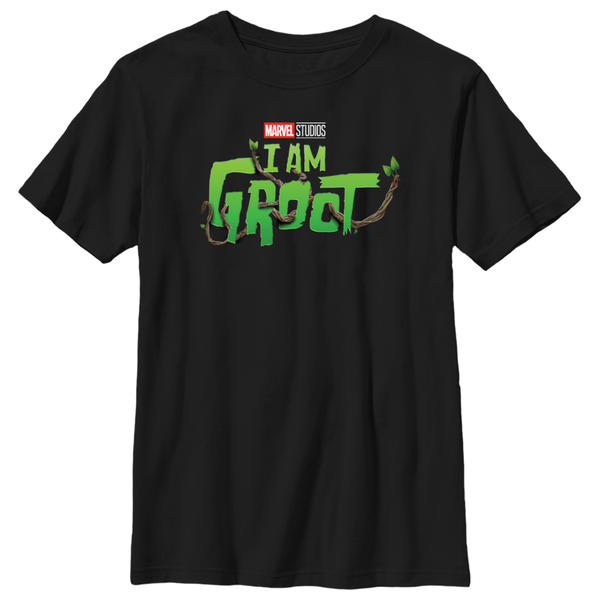 Aperçu: Marvel - I Am Groot - Groot Main Logo - Enfant T-shirt - Noir - Devant