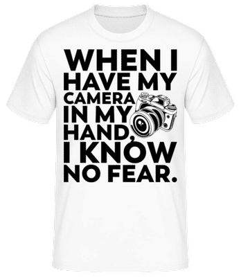When I Have My Camera In My Hand - Men's Basic T-Shirt - White - Front