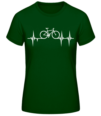 bike heartbeat - Women's Basic T-Shirt - Bottle green - Front