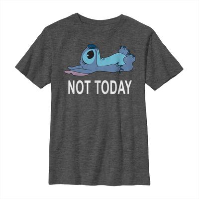 Disney - Lilo & Stitch - Stitch Not Today - Kids T-Shirt - Heather anthracite - Front