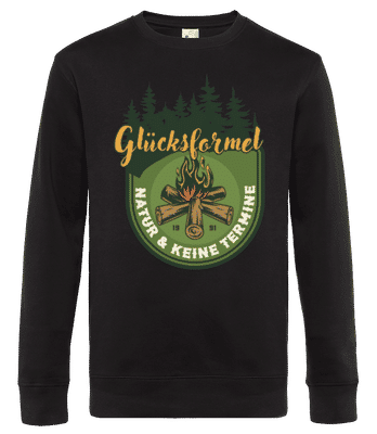 Glücksformel - Männer Standard Pullover - Schwarz - Vorne