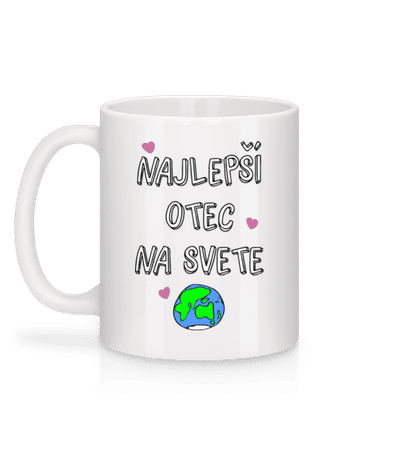 Najlepší Otec Na Svete - Keramický hrnček - Biela - Za