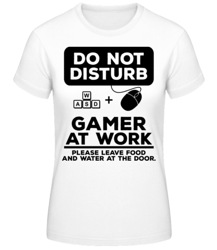 Náhľad: Nerušiť Gamer - Dámske tričko B&C - Biela - Predné