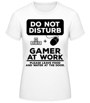 Nerušiť Gamer - Dámske tričko B&C - Biela - Predné