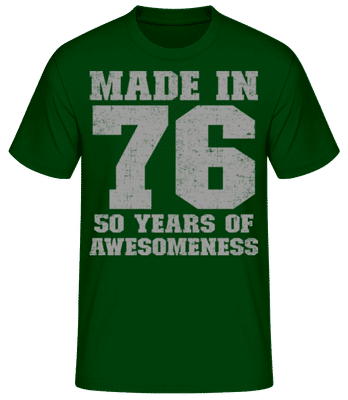 50 Years Of Awesomeness - T-shirt standard Homme - Vert bouteille - Devant
