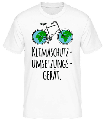 Klimaschutzumsetzungsgerät - Männer Basic T-Shirt - Weiß - Vorne
