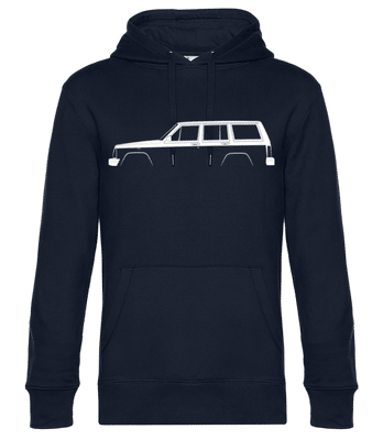 'Jeep Cherokee (XJ)' Silhouette - Sudadera estándar para hombre - Marino - delante