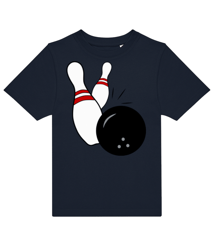 Vorschau: Bowling Ball Bowlingkugel - Kinder T-Shirt B&C - Marine - Vorne