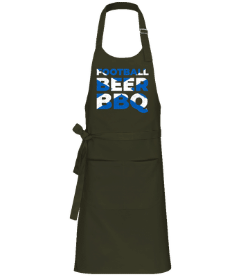 Football Beer BBQ Scottish - Delantal de cocina estándar - Oliva - delante