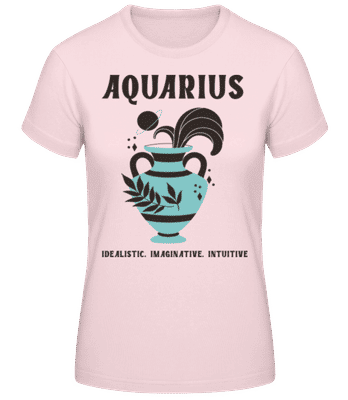 Aquarius - Women's Basic T-Shirt - Pink - Front