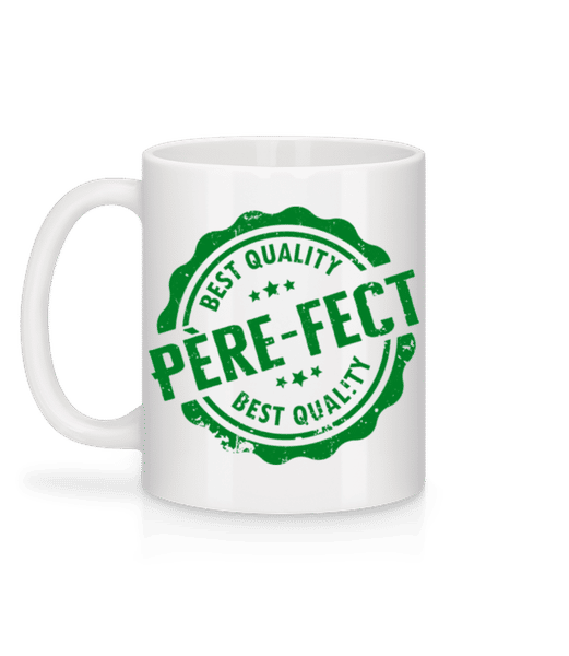 Aperçu: Père-fect - Mug en céramique blanc - Blanc - Derrière