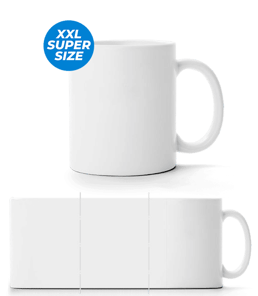 Vorschau: Große Tasse - Weiß - Vorne