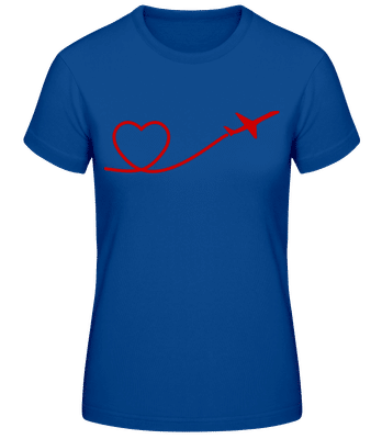 Dépliant Coeur - T-shirt standard Femme - Bleu royal - Devant