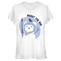 Star Wars - Ewoks Merry Yub Nub - Weihnachten - Frauen T-Shirt - Weiß - Vorne