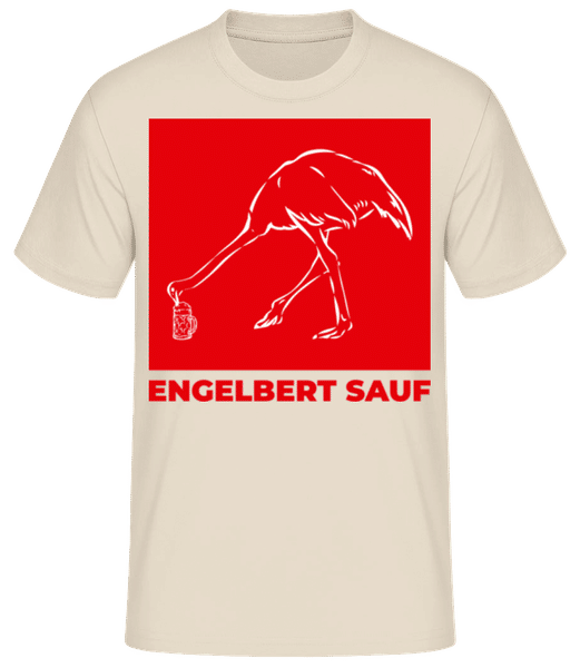 Vorschau: Engelbert Sauf - Männer T-Shirt B&C - Creme - Vorne