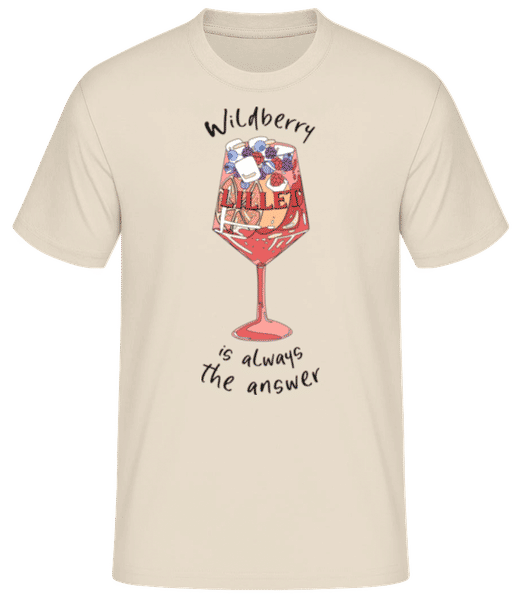 Vorschau: Wildberry Lillet Is Allways The Answer - Männer Basic T-Shirt - Creme - Vorne