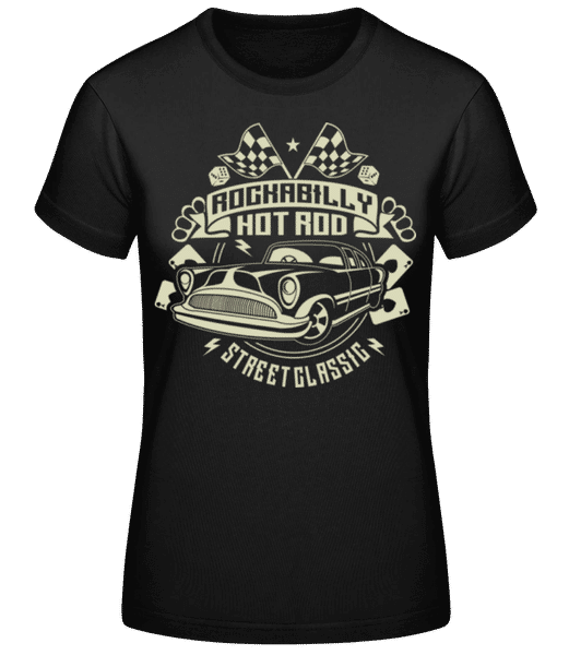 Aperçu: Rockabilly Hotrod - T-shirt standard Femme - Noir - Devant