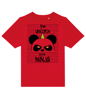 Unicorn Ninja - Camiseta niño B&C - Rojo - delante