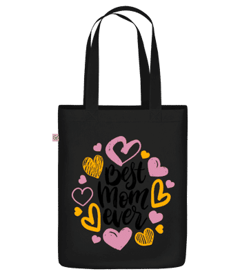 Best Mom Ever - Organic tote bag - Black - Front