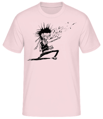 Zombie Musician - Men's Basic T-Shirt - Pink - Front