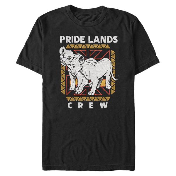 Aperçu: Disney - Le Roi lion - Simba & Nala Pride Lands Crew - Homme T-shirt - Noir - Devant Aperçu: Disney - Le Roi lion - Simba & Nala Pride Lands Crew - Homme T-shirt - Noir - Devant