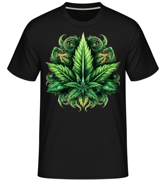 Aperçu: Feuille De Cannabis -  T-Shirt Shirtinator homme - Noir - Devant