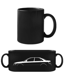 'Audi A4 (B5)' Silhouette · Schwarze Tasse