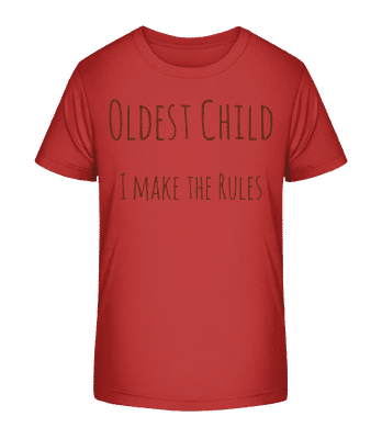 Oldest Child - Camiseta orgánica para niños Stanley Stella 2.0 - Rojo - delante