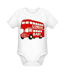 London City Transport Red Bus Baby · Organic Baby Body