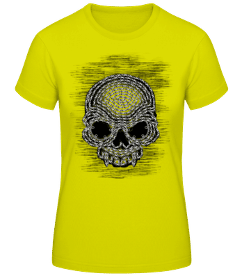 Cyklistické reťaze Skull - Dámske tričko B&C - Neónová zelená - Predné