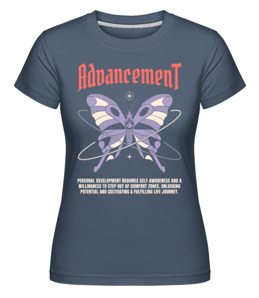 Preview: Advancement -  Shirtinator Women's T-Shirt - Denim - Front