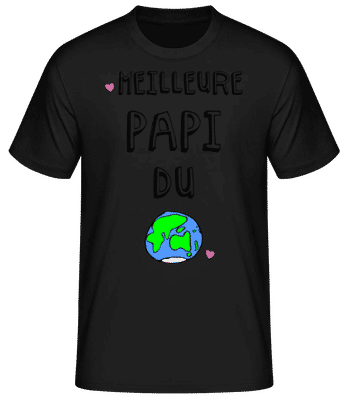 Meilleure Papi Du Monde - T-shirt homme B&C - Noir - Devant