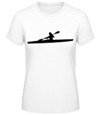 Page noire sur la forme du kayak - T-shirt standard Femme - Blanc - Devant